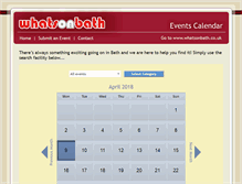 Tablet Screenshot of calendar.whatsonbath.co.uk